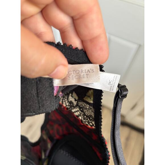 Victoria Secret rose leopard bustier bra size 34c - Picture 5 of 5